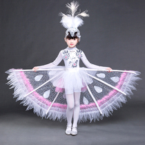 Halloween Xiao He elegant demeanour Xiao Bai Ling ethnic dance children's costume Dai peacock dance performance costume female