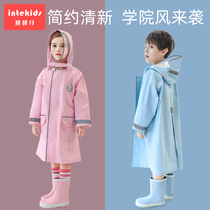 Childrens raincoats boys and girls primary school clothes children with schoolbags children thick full body poncho 2021