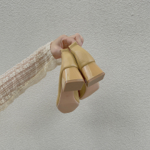 INS STUDIO) KNOCK beauty~ KNOCK good to wear warm and soft spring and autumn soft-soled grandma high heels