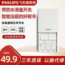 Philips Yuba switch air heating May 4th opening panel toilet bathroom 86 type with waterproof cover five in one