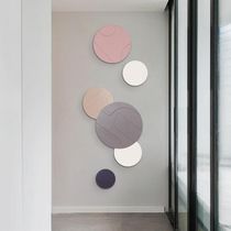Nordic style porch living room sofa bedroom decoration painting background wall pendant light luxury modern round three-dimensional simple