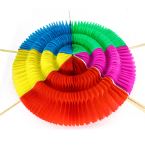 Hand-over school large-scale group gymnastics games opening chorus props dance flower props discoloration fan