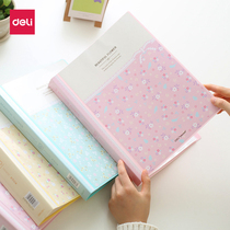 Deli folder Multi-layer interstitial information book a4 student test paper clip Transparent 40 60 80-page checklist Pregnant women pregnancy test maternity test data storage book bag Cute clip Kindergarten