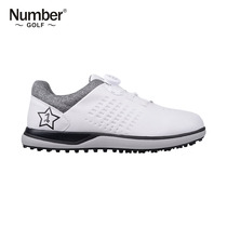 Number golf mens sneakers 648 waterproof shoes twist buckle design fixed nail outsole New