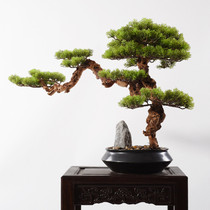 New Chinese simulation plant welcome pine Zen bonsai ornaments tea room hotel front desk model room porch decorations