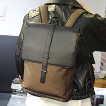 Computer mens retro double shoulder bag minimalist atmosphere Outdoor travel Backpack Korean version trendy bag new