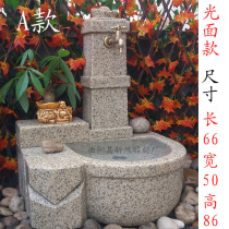 Stone Carving Handwash Basin Engraving Natural Stone Polypo Basin Courtyard Stone Trough Mop Pool Outdoor Villa Handwashing Pool Hem
