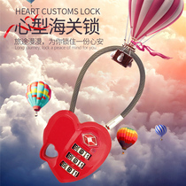 Heart-shaped TSA customs lock Luggage password lock Suitcase lock Mini backpack lock Zipper lock Rod box lock