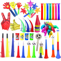 Plastic football three-section loudspeaker shouting microphone inflatable stick clapper sports games fans cheer props