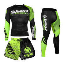 Venom Muay Thai long sleeve three-piece male MMA boxing Sanda training suit suit fight UFC Quick Dry fitness