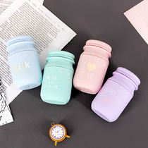 Cute milk bottle time manager Student learning mechanical countdown timer Small fresh timer reminder