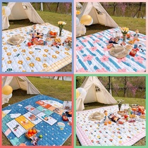 Going out for an outing grass picnic moisture-proof outdoor lawn cloth thickened spring outing wild folding outing picnic mat portable