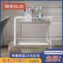 Lande Nordic dining car designer brand hotel wine trolley tea delivery car commercial mobile dining car