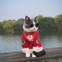 Pet cat dog clothes spring and summer hair-proof air-conditioning clothing small and large dog Golden Labrador sweater