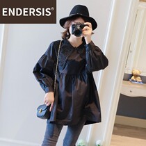 Pregnancy Woman Dress Spring Clothing 2022 New Shirts Long Sleeves Han Edition Loose Fashion and Age Doll Shirts DM0331