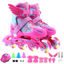 Swiss beginners are really good inline skates for children adjustable boys and girls flash skates full set of roller skates
