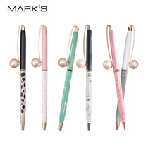 Japanese marks limited COTTON PEARL COTTON PEARL Metal Ballpoint Pen 0 7mm refill oily slender fashion blue pink BAO WEN