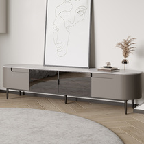 Nordic coffee table TV cabinet combination modern living room rock board coffee table round minimalist coffee table designer creative