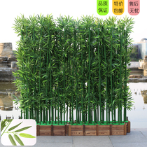 Simulation Bamboo Decoration Fake Bamboo Partition Screen Encrypted Plastic Bamboo Indoor Simulation Green Plant Potted Decoration