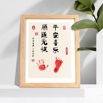 Pregnant women gifts practical birthday hundred commemorative table Baby 100 days full moon cow newborn baby hand and footprint model
