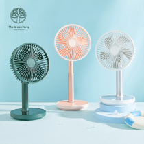 TheGreenParty Brief Desktop Telescoping Fan Quad Bass Nightlight Swivel USB Office Dorm Fan