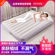 INTEX inflatable mattress Single household air cushion bed Double thickened outdoor portable folding bed Lazy punching air bed