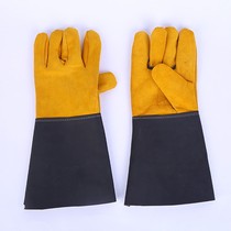Electric Welded Gloves Wholesale Abrasion Resistant Insulation Long Leather Welding Half Leather Gloves Bull Leather Gloves Welt Gloves Lao Gloves