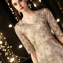 High-end banquet niche light luxury evening dress dress female temperament dress noble mother wedding banquet wedding high sense