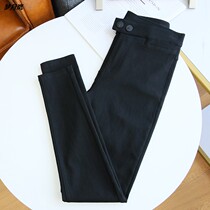 Last year hot selling 3000 liters of upgraded version black with black underpants women wearing spring and autumn elastic small feet 90% pants damp