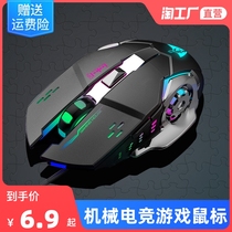 Wired mouse office business notebook home e-sports game silent button desktop computer male and female USB