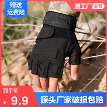Sports half-finger gloves Mens army autumn and winter special forces outdoor tactical gloves Fitness non-slip riding gloves fingerless
