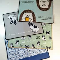 Export single kitchen countertop suction pad Tableware dishes drying pad thickened drain pad Water control pad 2 pieces