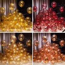 Wedding Transparent Golden Bright Sheet Balloon Wedding Wedding Wedding Wedding bedroom Bedroom Room Decorated 520 Birthday Scene Arrangement