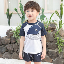 Childrens swimsuit Boys summer small medium and large children sunscreen quick-drying split swimsuit pants Cute baby swimsuit set