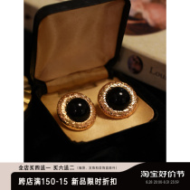 Oland night tunic vintage French style advanced sensational retro black jewel earring ear clip