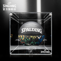 Spalding acrylic signature commemorative basketball transparent dust storage box display box