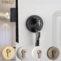  Black auxiliary lock locking Green bronze double single-sided lock Bathroom access lock Fire door handle-free lock Invisible door lock