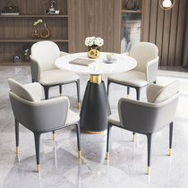 Simple negotiation table and chair group combined with light luxury business sales department reception table and chair office leisure small round table