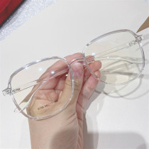 150mm ultra-light big face fat man TR90 glasses frame female can be equipped with myopia eye frame male transparent haze blue widened