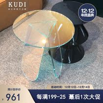 Nordic acrylic fairy coffee table colorful ins glass fiber reinforced plastic gradient table art style decoration side bedside table