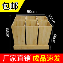 Supermarket wooden shelves Wooden rice buckets Grain racks Rice buckets Grain racks Supermarket rice buckets