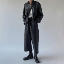 MRCYC autumn leather men loose Korean version lapel motorcycle suit tide brand pilot retro leather jacket jacket tide