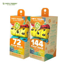 EF pooch ten poop bag disposable degradable foreign trade pet dog with pick-up bag garbage bag color feeding dispenser