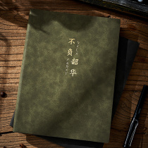 B5 Large Thickened Notebook Soft Leather Business Office A4 Work Meeting Record Notebook High-grade Simple College Students Postgraduate Entrance Examination Art Exquisite Diary Custom Printed logo