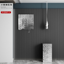 Hotel Sales Office Large Decoration Sculpture Stainless Steel Drop Silver Mirror Base Mesh Red Wall-mounted Solid Wall Decoration