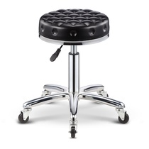 Beauty stool Barbershop chair Rotating lifting round stool Hair salon stool Nail stool pulley beauty bed round