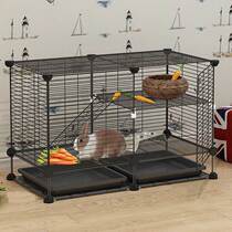 Rabbit Cage Home Indoor Rabbit Nest with toilet Automatic Qingdung House Breeding Cage large number clear cabin Rabbit Cage Pet