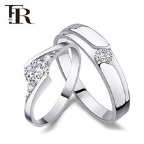 FR jewelry Pt950 platinum diamond ring White gold diamond ring A couple wedding ring for men and women
