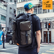 Subcrew tide brand multi-function mens double shoulder backpack 2021 new star with the same large capacity travel bag SB046