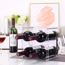 Acrylic wine rack transparent and stable household red wine rack ornaments European and American simple creative restaurant wine shelf